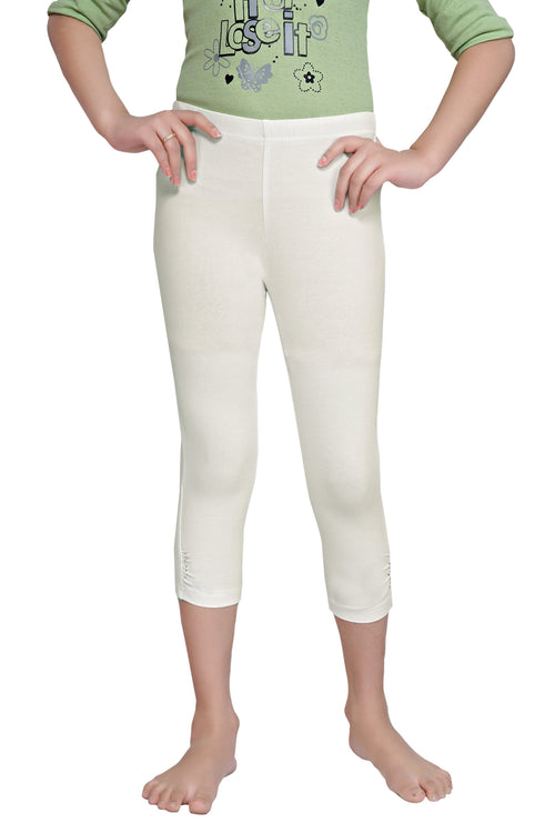 Cream Stretch Capri LG725