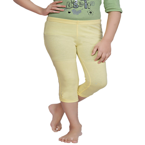 Jasper Yellow 3/4th Slim Fit Leggings LG725