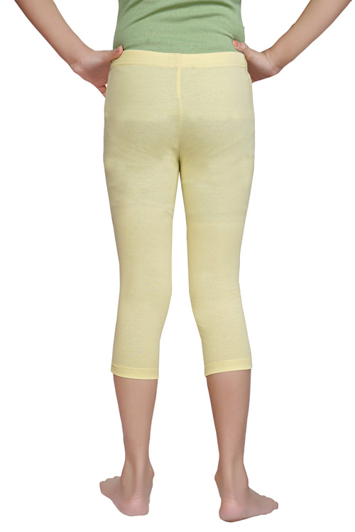 Jasper Yellow 3/4th Slim Fit Leggings LG725