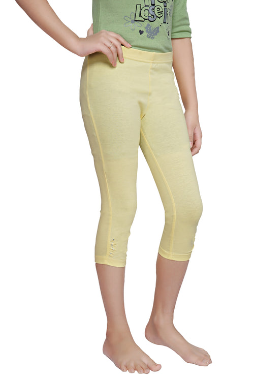 Jasper Yellow 3/4th Slim Fit Leggings LG725