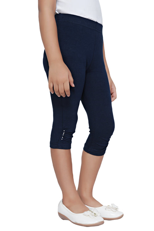 Navy 3/4th Slim Fit Leggings LG725