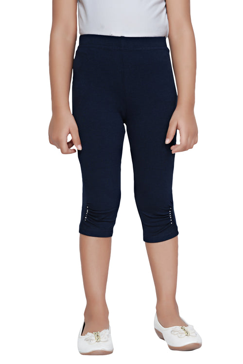 Navy 3/4th Slim Fit Leggings LG725