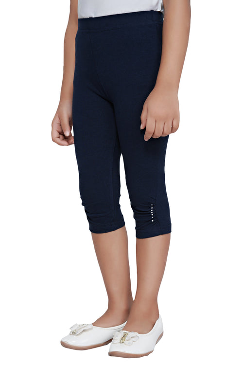 Navy 3/4th Slim Fit Leggings LG725