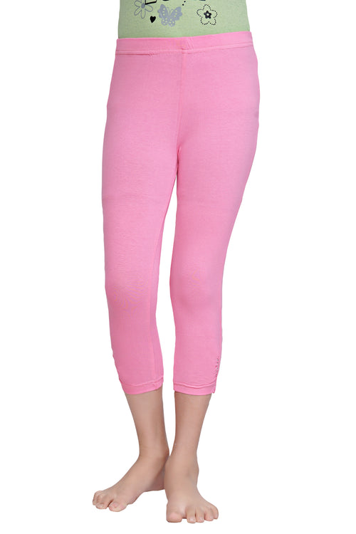 Pink 3/4th Slim Fit Leggings LG725
