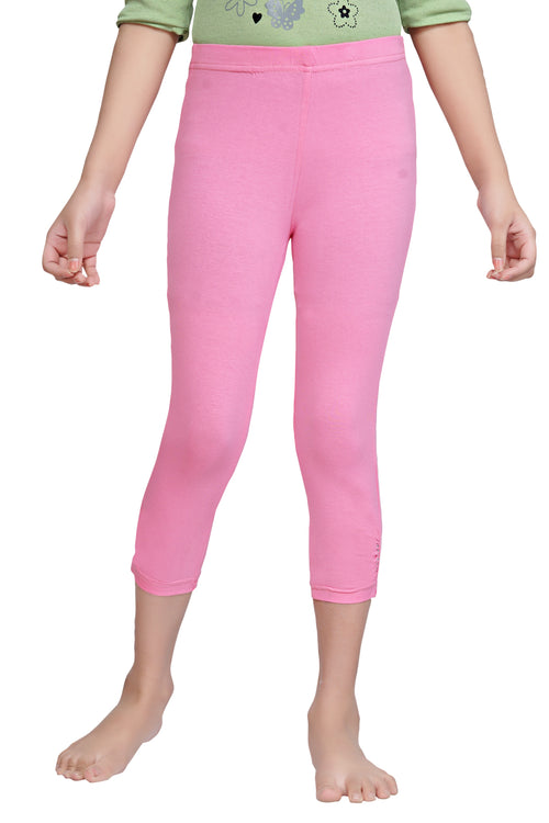 Pink 3/4th Slim Fit Leggings LG725