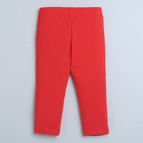 Red 3/4th Slim Fit Leggings LG725