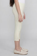 Cream Stretch Capri LG725