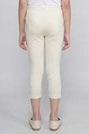 Cream Stretch Capri LG725