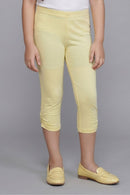 Warm Jasper Yellow 3/4th Slim Fit Leggings LG725