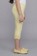 Jasper Yellow 3/4th Slim Fit Leggings LG725