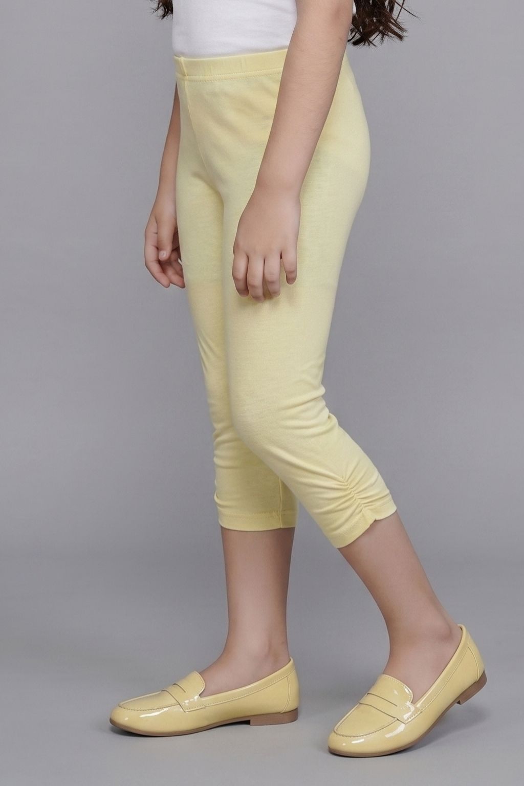 Jasper Yellow 3/4th Slim Fit Leggings LG725
