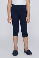 Navy 3/4th Slim Fit Leggings LG725