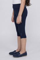 Navy 3/4th Slim Fit Leggings LG725