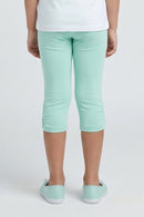 Vibrant Green Slim Fit 3/4th Leggings LG725