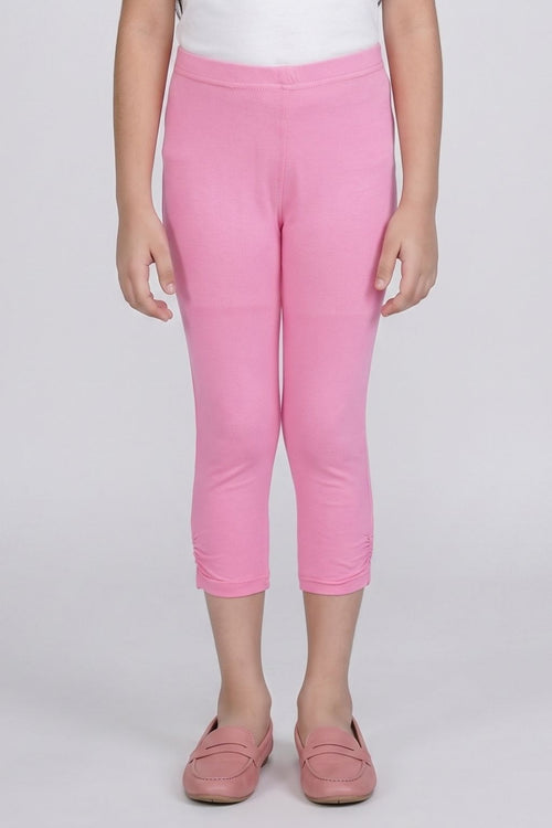 Pink 3/4th Slim Fit Leggings LG725