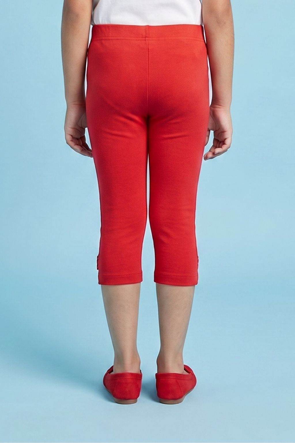 Cherry Red 3/4th Slim Fit Leggings LG725