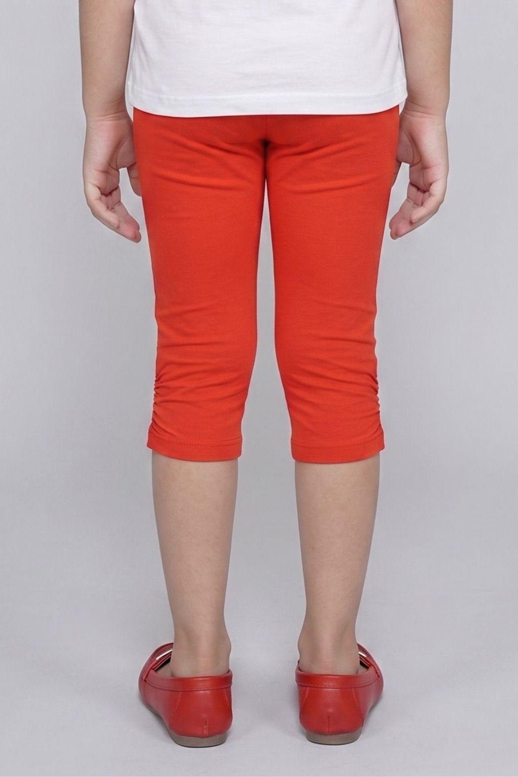 Tomato Red 3/4th Slim Fit Leggings LG725