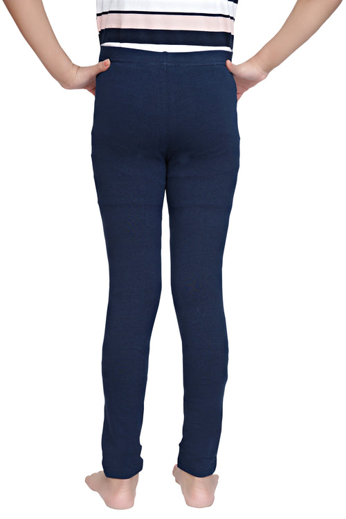 Navy Blue Slim Fit Leggings LG726