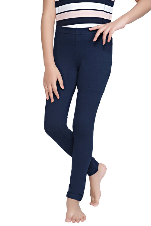 Navy Blue Slim Fit Leggings LG726