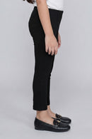 Black Solid Capri Leggings LG726
