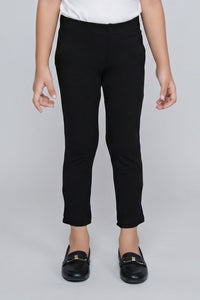 Girls Solid Black Leggings LG726