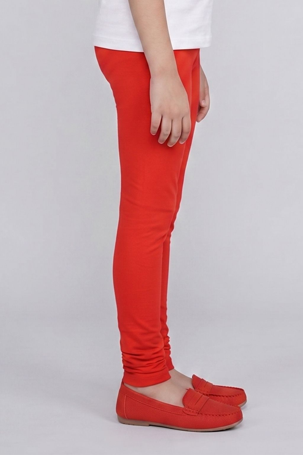 Red Slim Fit Leggings LG726