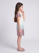 Onion Pink Ombre Sequin Party Dress M1806