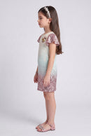 Onion Pink Ombre Sequin Party Dress M1806