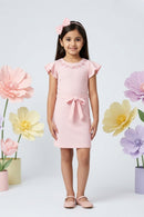 Pink Layered Net Dress M2025