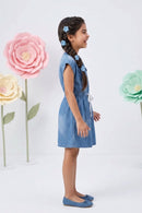 Denim Buttoned Belted Dress M2037