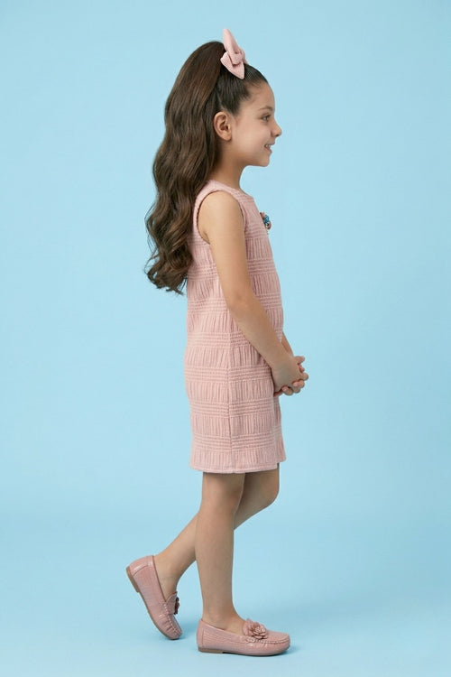Peach Textured Sleeveless Top M2038