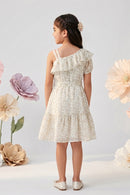Gold Printed A-Line Frock M2039
