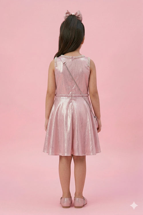 One-Shoulder Pink Party Dress M2063