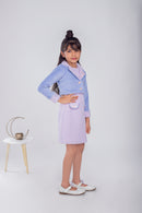 Tiny Girl Blue & Pink Panel Dress