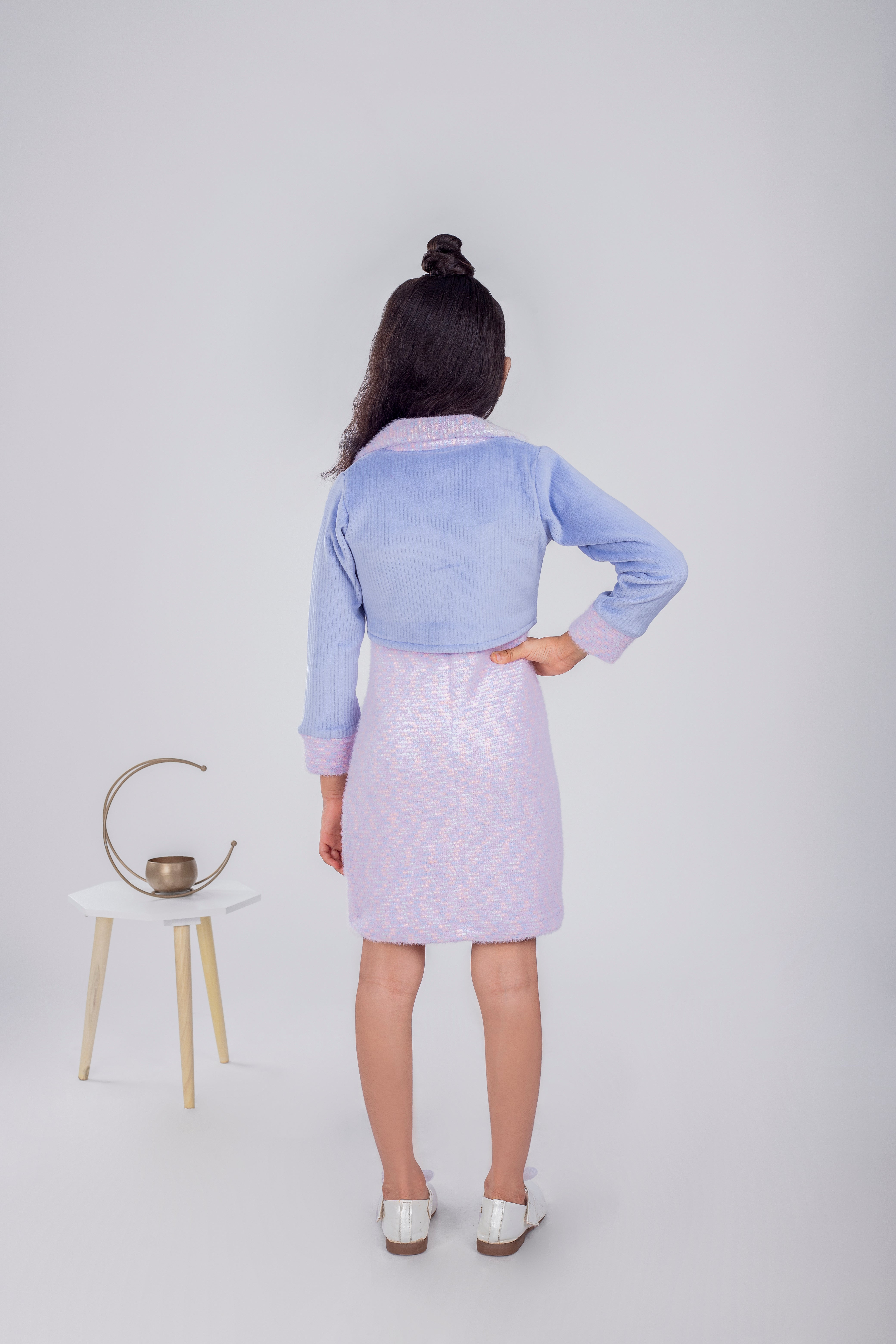 Tiny Girl Blue & Pink Panel Dress