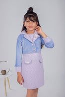 Tiny Girl Blue & Pink Panel Dress