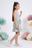 Spaghetti Strap Sleeveless Green Midi Dress M2218
