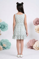 Spaghetti Strap Sleeveless Green Midi Dress M2218