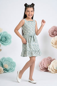 Spaghetti Strap Sleeveless Green Midi Dress M2218