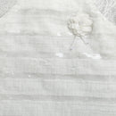 Ivory Sequin Textured Dress with Feather Sleeves M2242