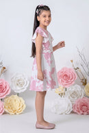 Pink Flutter Sleeve Dress M2259
