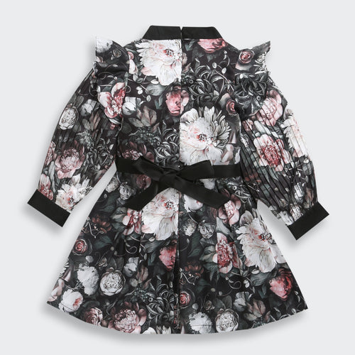 Blue Butterfly Print Dress M2303