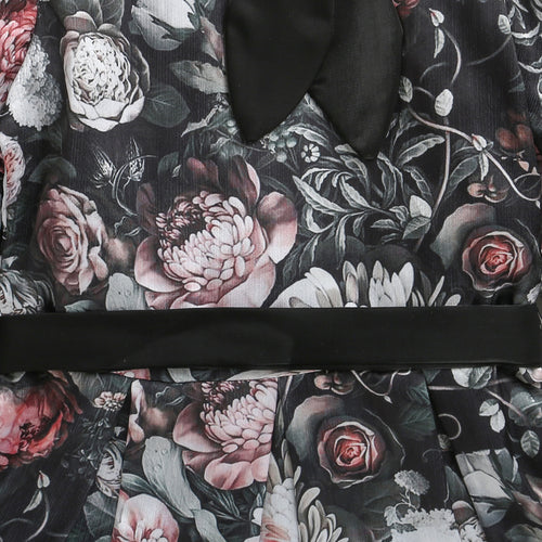 Blue Butterfly Print Dress M2303