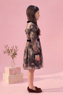 Blue Butterfly Print Dress M2303