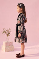 Blue Butterfly Print Dress M2303