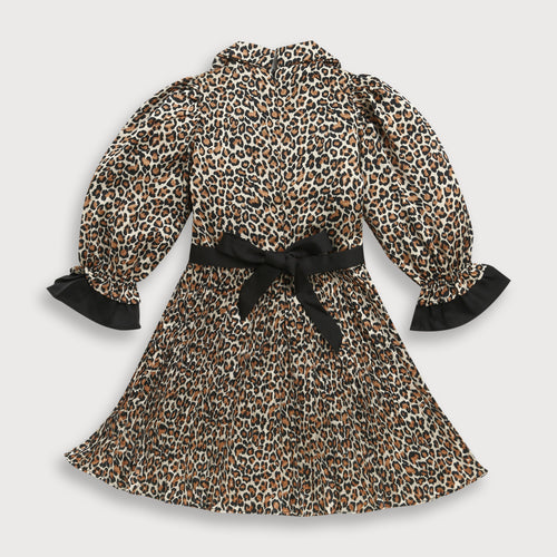 Leopard Print Wrap Dress M2307