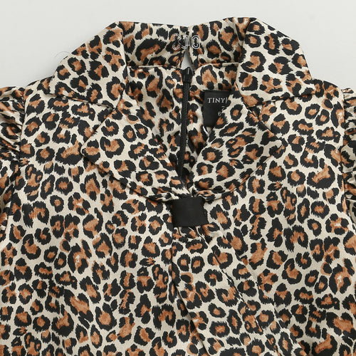 Leopard Print Wrap Dress M2307