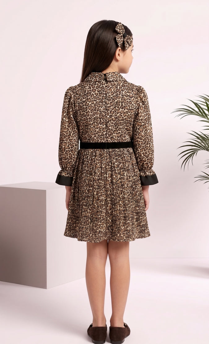 Leopard Print Wrap Dress M2307