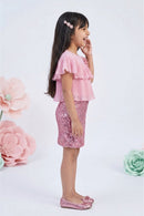 Onion Pink Sequin Party Midi M2334