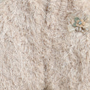 Gold Sequin Party Dress with Fur Shrug